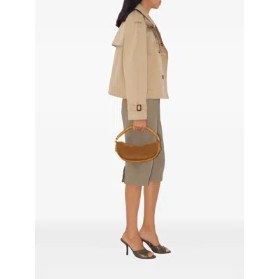 Burberry Camel Suede Hebden Handbag