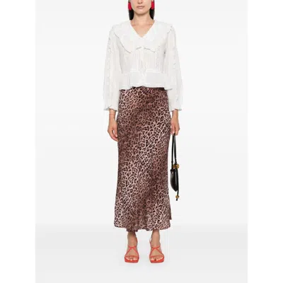 Rixo London Kelly Skirt In Animal Print