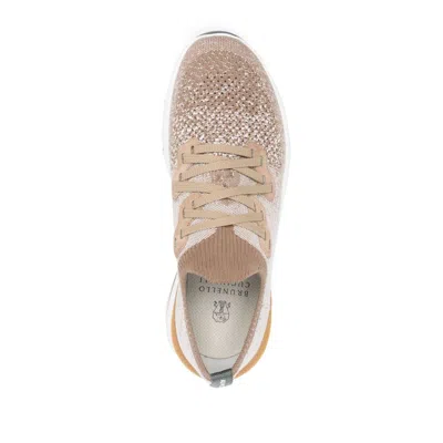Brunello Cucinelli Mesh-panel Lace-up Sneakers
