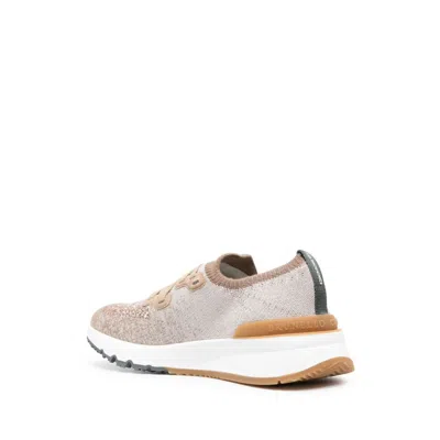 Brunello Cucinelli Mesh-panel Lace-up Sneakers