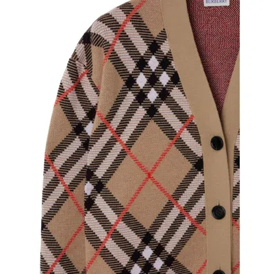 Burberry Checkered Wool-mohair Blend Cardigan