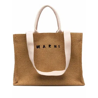 MARNI BROWN TOTE BAGS 