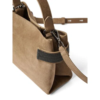 Brunello Cucinelli Sequin-embellished Leather Tote Bag