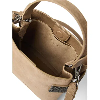 Shop Brunello Cucinelli Brown Tote Bags