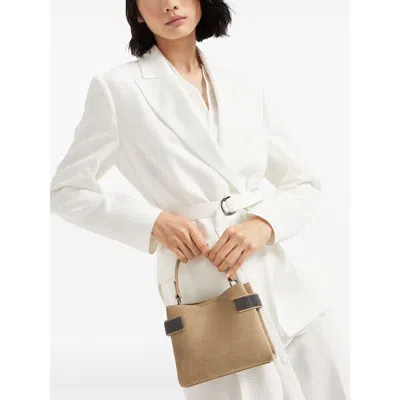 Brunello Cucinelli Sequin-embellished Leather Tote Bag
