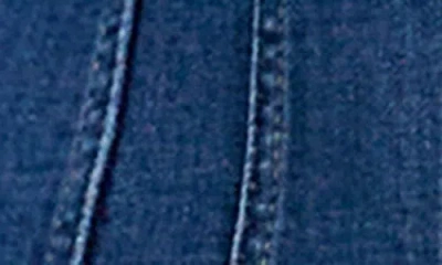 Hint Of Blu Sleek Stretch Denim Trucker Jacket In Gravity Blue