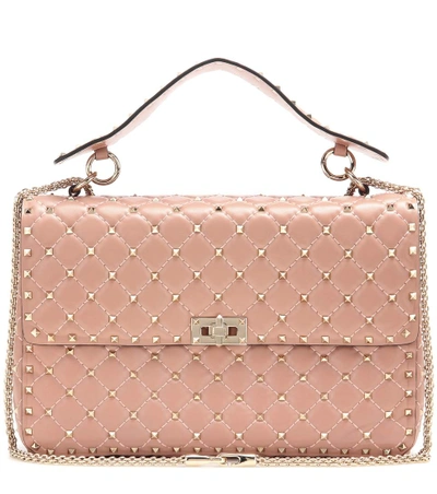Shop Valentino Rockstud Spike Quilted Leather Handbag