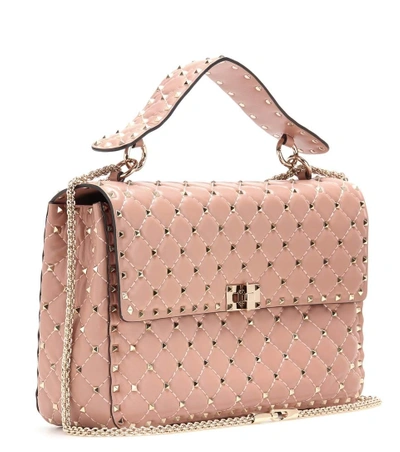 Shop Valentino Rockstud Spike Quilted Leather Handbag