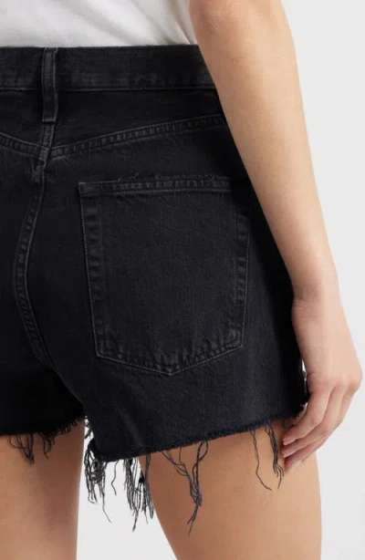 Frame Dare High Waist Denim Cutoff Shorts In Forbidden In Forbidden