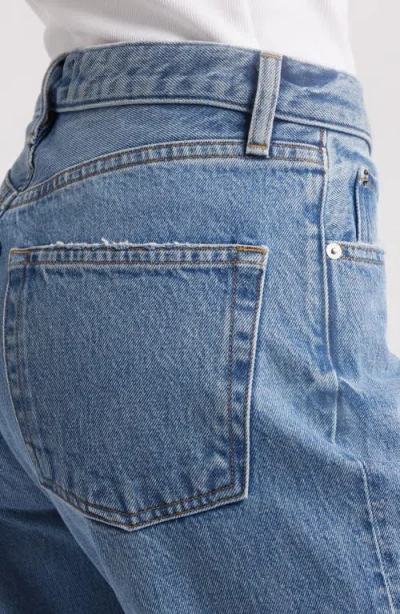 Frame Le Easy Flare Frayed Jeans In Alderton Raw Fray