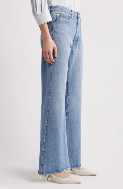Frame Le Easy Flare Frayed Jeans In Alderton Raw Fray