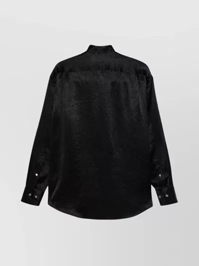 Filippa K Crinkle Shirt With Oversized Pointed Collar