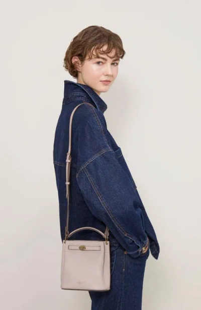 Mulberry Mini Islington Leather Bucket Bag In Blossom Pink