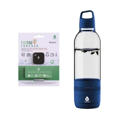 Pursonic 2-in-1 Water Bottle Speaker & Purtag Tracker Bundle Hydration, Music & Security On The Go! In Black