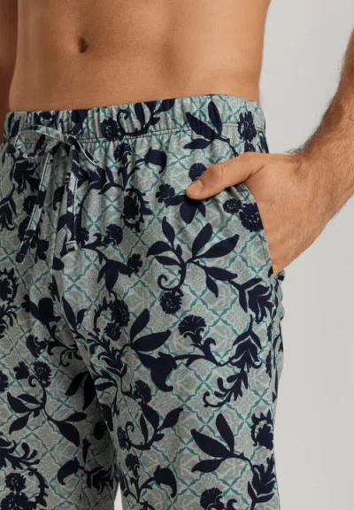 Hanro Night And Day Drawstring Cotton Shorts In Blue