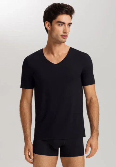 Hanro Slim-fit Mercerised Stretch-cotton Jersey T-shirt In Black