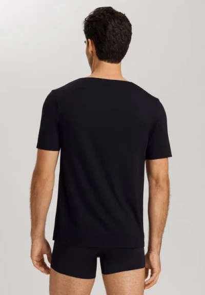 Hanro Slim-fit Mercerised Stretch-cotton Jersey T-shirt In Black