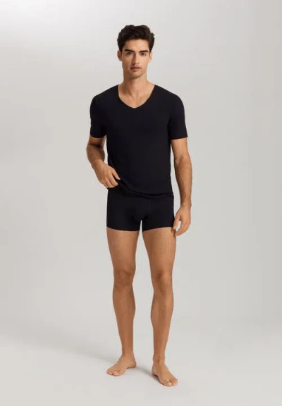 Hanro Slim-fit Mercerised Stretch-cotton Jersey T-shirt In Black