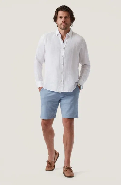 34 Heritage Arizona Slim Fit Blue Tie Print Flat Front Cotton Shorts In Tie Print