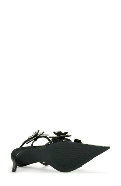 Azalea Wang Njema Pointed Toe Embellished Sandal In Black