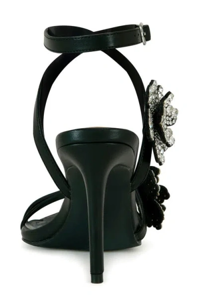 Azalea Wang Njema Pointed Toe Embellished Sandal In Black