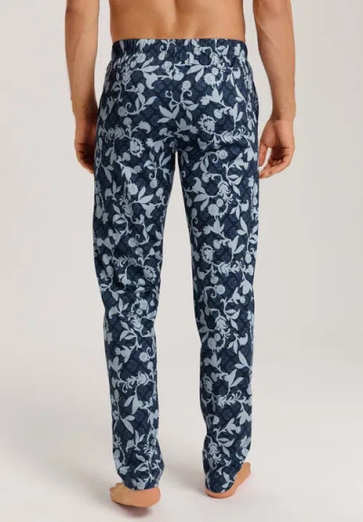 Hanro Night And Day Cotton Drawstring Pajama Pants In Blue