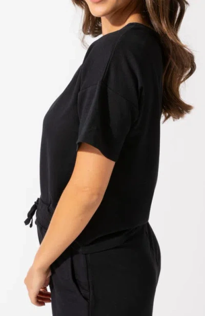 Threads 4 Thought Shana Drop Shoulder Terry Top In Black