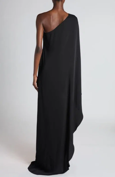 Tom Ford One Shoulder Crepe Cady Gown In Black