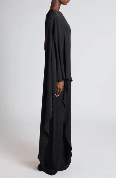 Tom Ford One Shoulder Crepe Cady Gown In Black