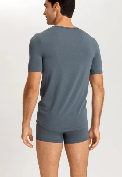 Hanro Natural Function V-neck T-shirt In Blue