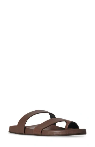 The Row Hugh Leather Sandals In Light Brown
