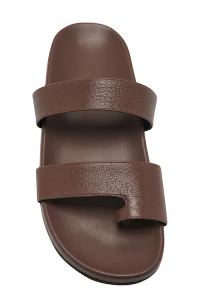 The Row Hugh Leather Sandals In Light Brown