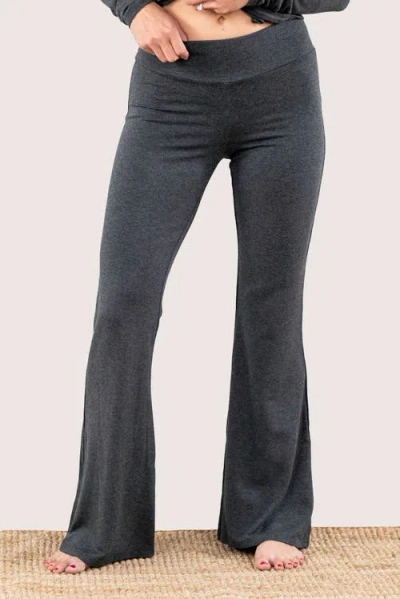 Jjwinks Butt, Seriously Petite Flare Lounge & Sleep Pants With Pockets In Charcoal