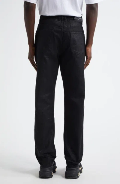 Balmain Distressed Straight Leg Jeans In Brown