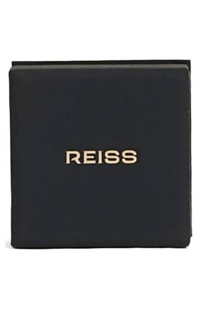 Reiss Gold Tone Micro Baguette And Crystal Stud Earrings Set In Gold Tone/clear Crystal