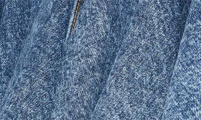 Alaïa Womens Skater Pleated Denim-blend Mini Skirt Bleu Neige In Blue