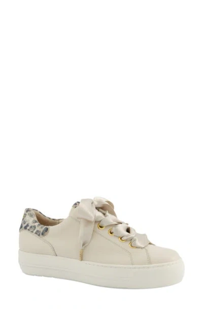 Paul Green Blakely Platform Sneaker In Biscuit Almond Combo