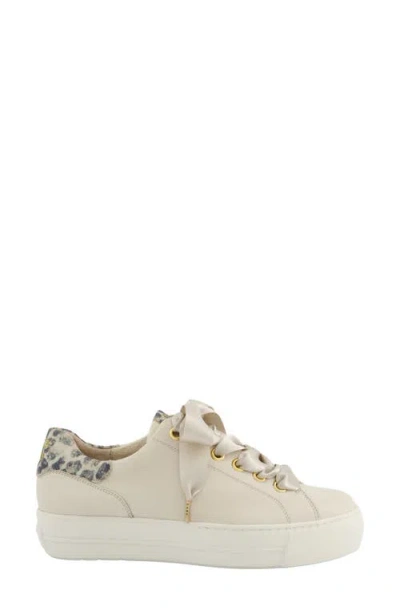 Paul Green Blakely Platform Sneaker In Biscuit Almond Combo