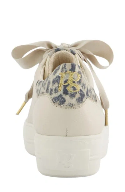 Paul Green Blakely Platform Sneaker In Biscuit Almond Combo