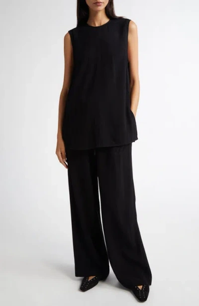 Totême Women's Collared Sleeveless Top In Black