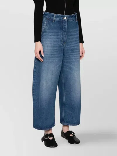 Studio Nicholson Blue Denim Chalco Cropped Jeans