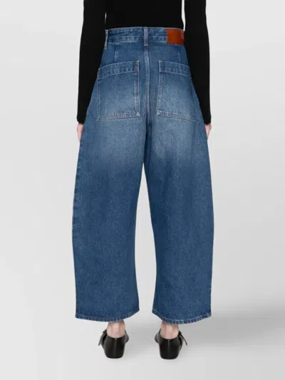 Studio Nicholson Blue Denim Chalco Cropped Jeans