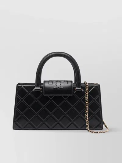 Tory Burch Quilted Rectangular Cross-body Bag With Top Handle