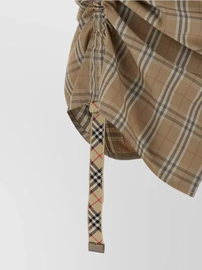 Burberry Women Embroidered Poplin Shirt In Brown