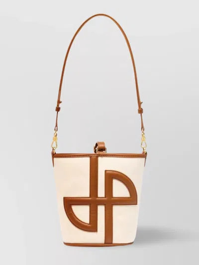 Patou Small Jp Bucket Bag In Neutral