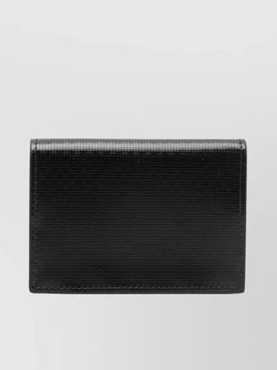 Givenchy Embossed Logo Bill Clip Leather Wallet In Black