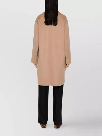 S Max Mara Wool Coat With Notched Lapels And Pockets