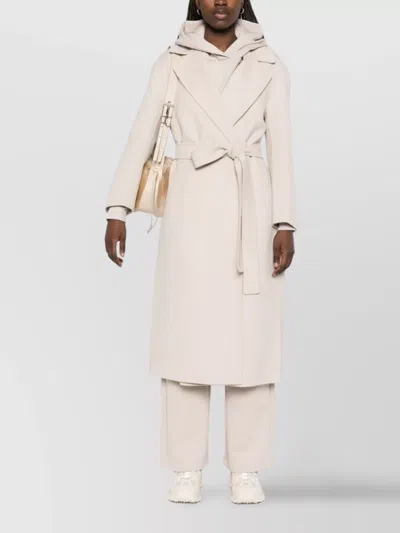 S Max Mara Long Wool Coat Belted Waist