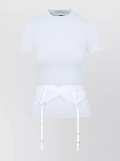 Balenciaga Chalk Stretch Cotton T-shirt