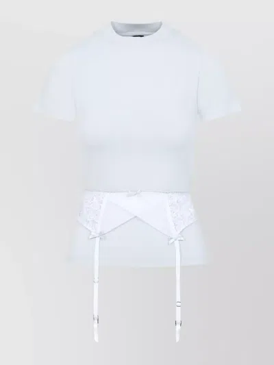 Balenciaga Chalk Stretch Cotton T-shirt